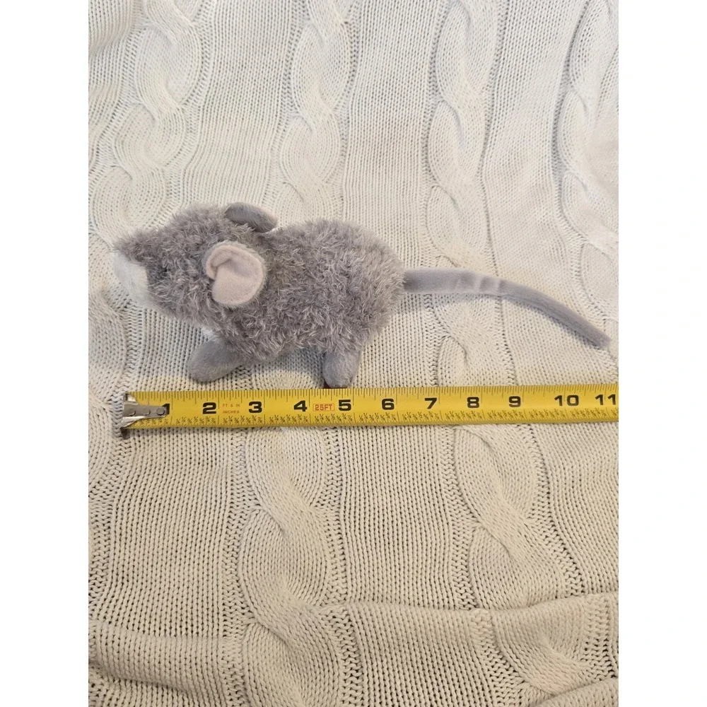 Douglas Cuddle Toys Gray Mouse Plush Stuffed Animal White Belly Long Tail 11" - Picture 8 of 11